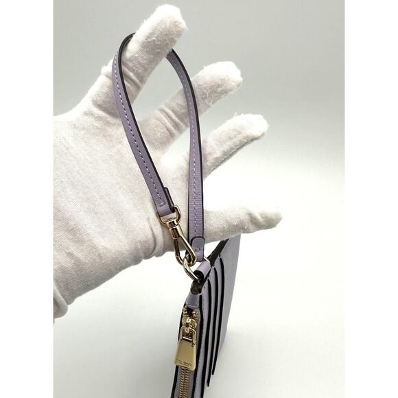 Kate Spade KI663 Devin Coin Card Case Wristlet Lavender Cream Saffiano Leather - Picture 10 of 15